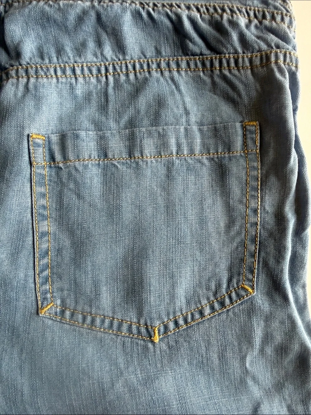 Matilda Jane (435) Light Blue Denim Chambray Overall Shorts Sz 12 NWT - Picture 11 of 11